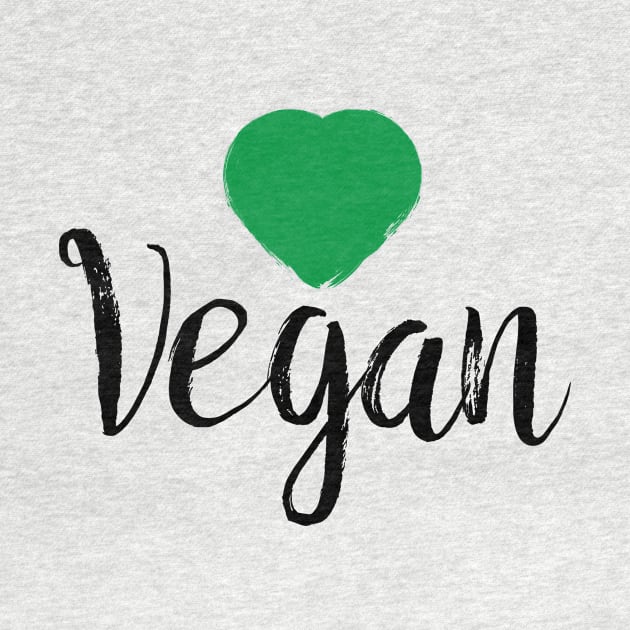 Green Heart Vegan Shirt by glutenfreegear